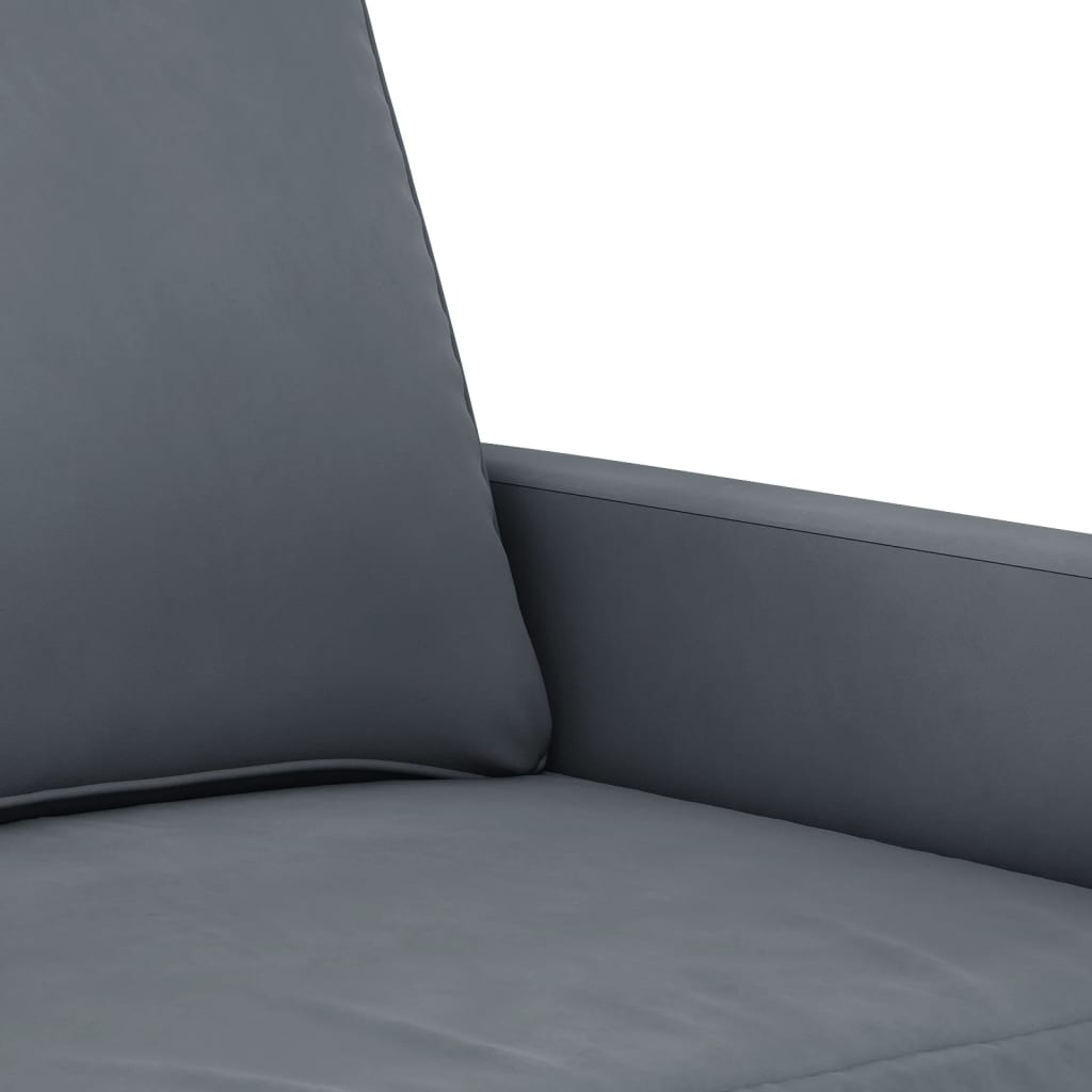 Ensemble de canapés 4 pcs avec coussins gris foncé velours - XIOS
