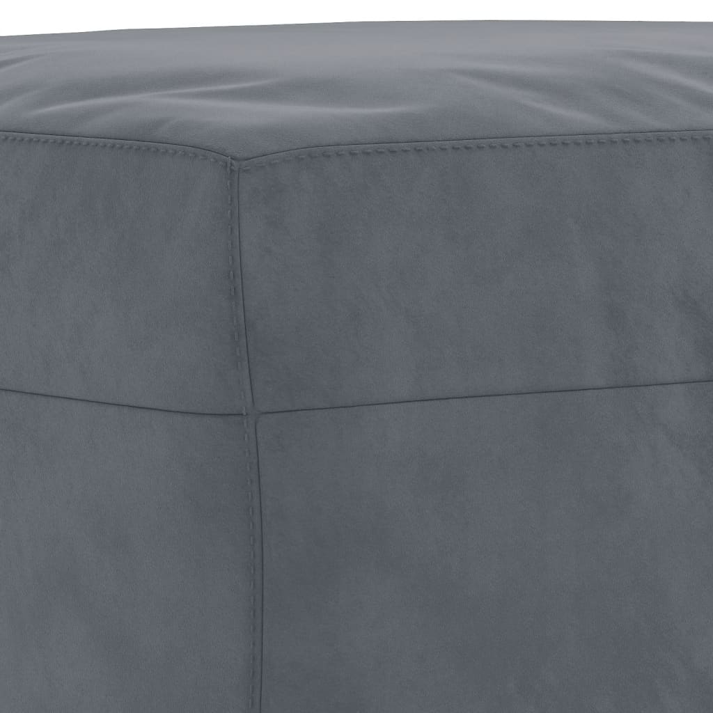 Ensemble de canapés 4 pcs avec coussins gris foncé velours - XIOS