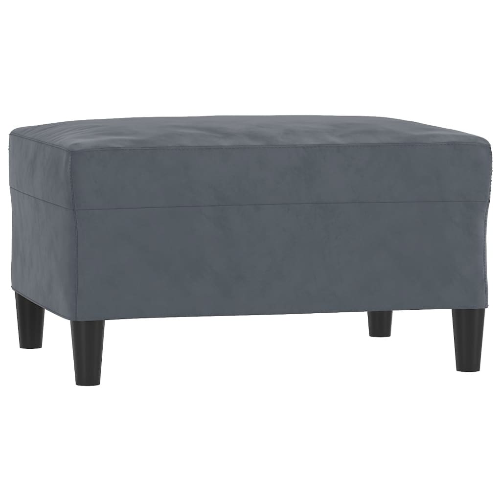 Ensemble de canapés 4 pcs avec coussins gris foncé velours - XIOS