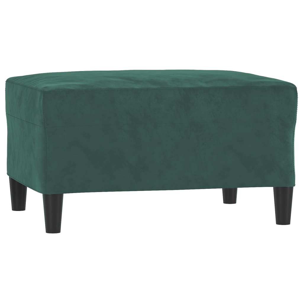 Ensemble de canapés 4 pcs avec coussins vert foncé velours