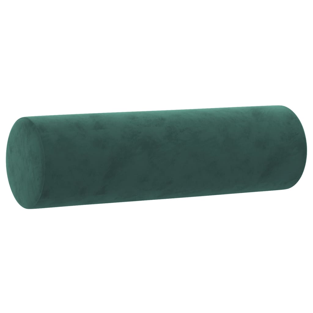 Ensemble de canapés 4 pcs avec coussins vert foncé velours