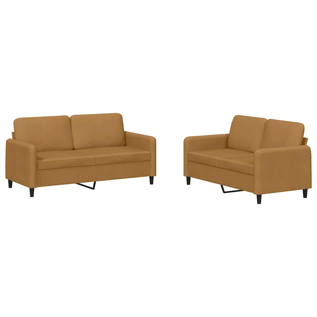 Ensemble de canapés 2 pcs marron velours - XIOS