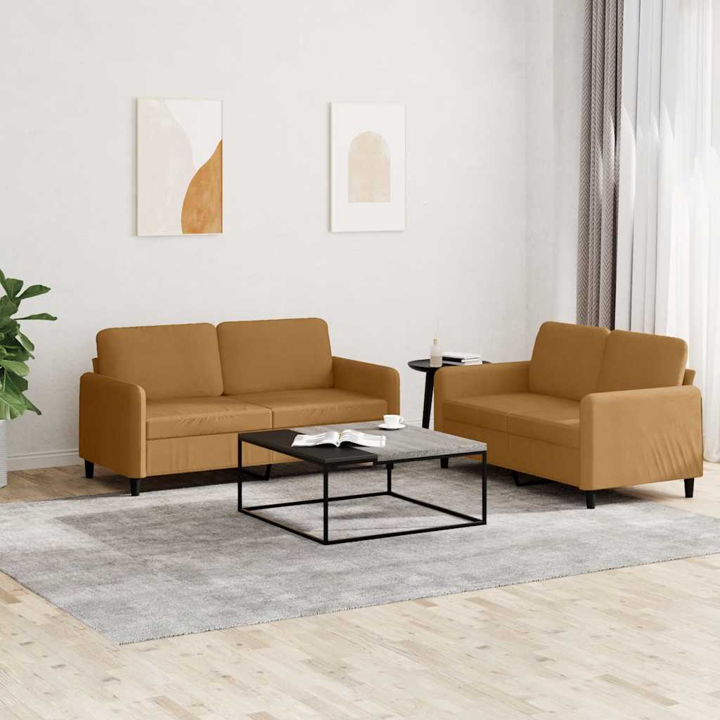 Ensemble de canapés 2 pcs marron velours - XIOS