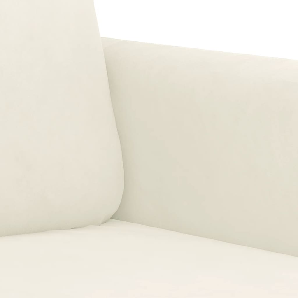 Ensemble de canapés 2 pcs avec coussins crème velours - XIOS