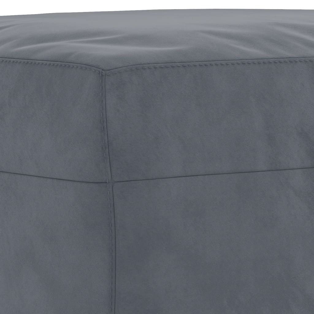 Ensemble de canapés 3 pcs avec coussins gris foncé velours - XIOS