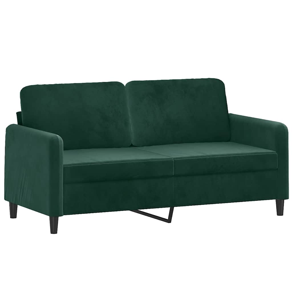 Ensemble de canapés 3 pcs avec coussins vert foncé velours - XIOS