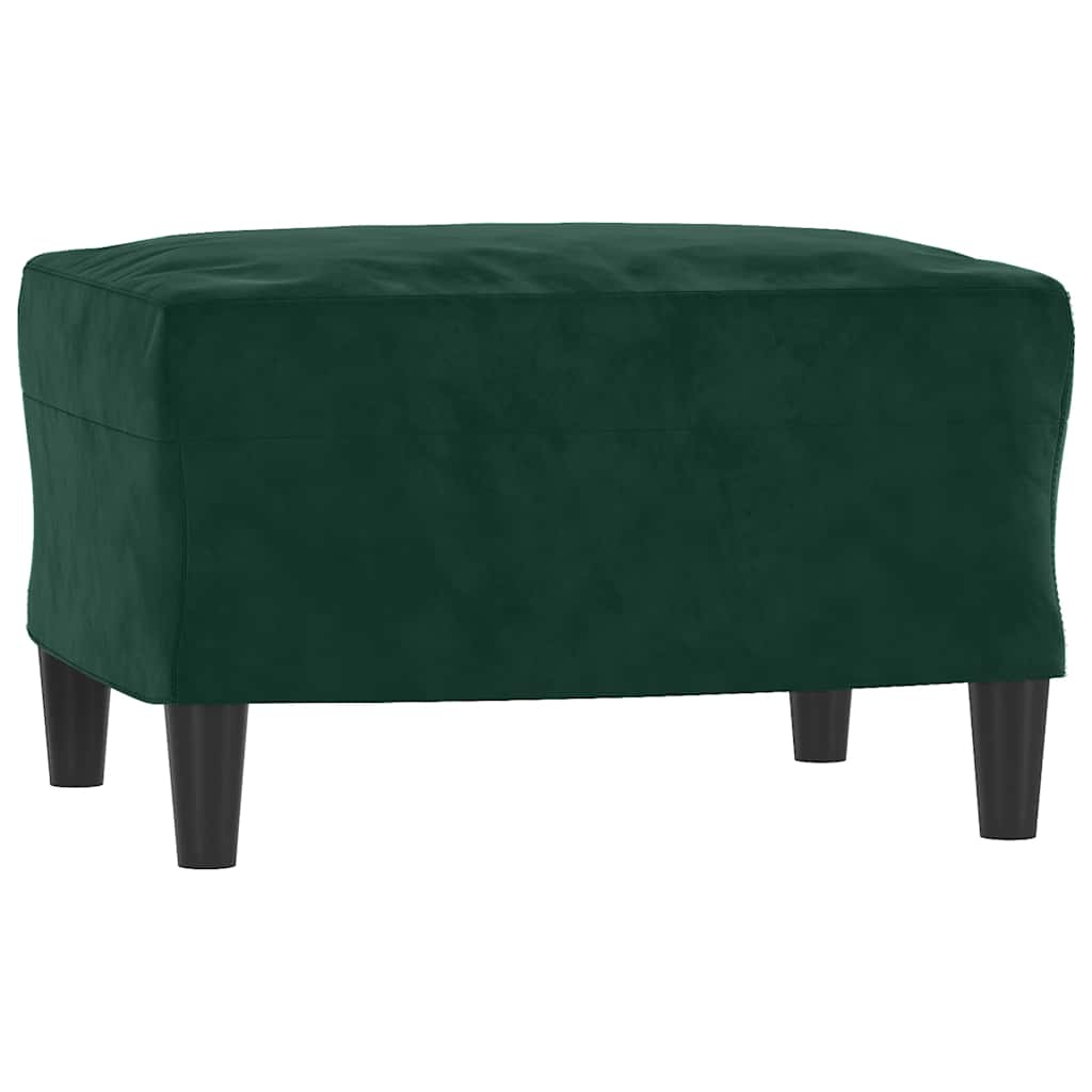 Ensemble de canapés 3 pcs avec coussins vert foncé velours - XIOS