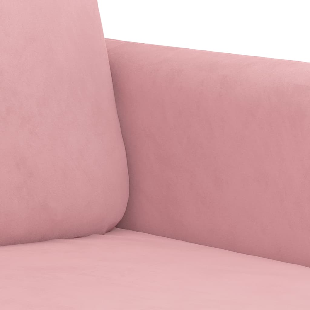 Ensemble de canapés 3 pcs avec coussins rose velours