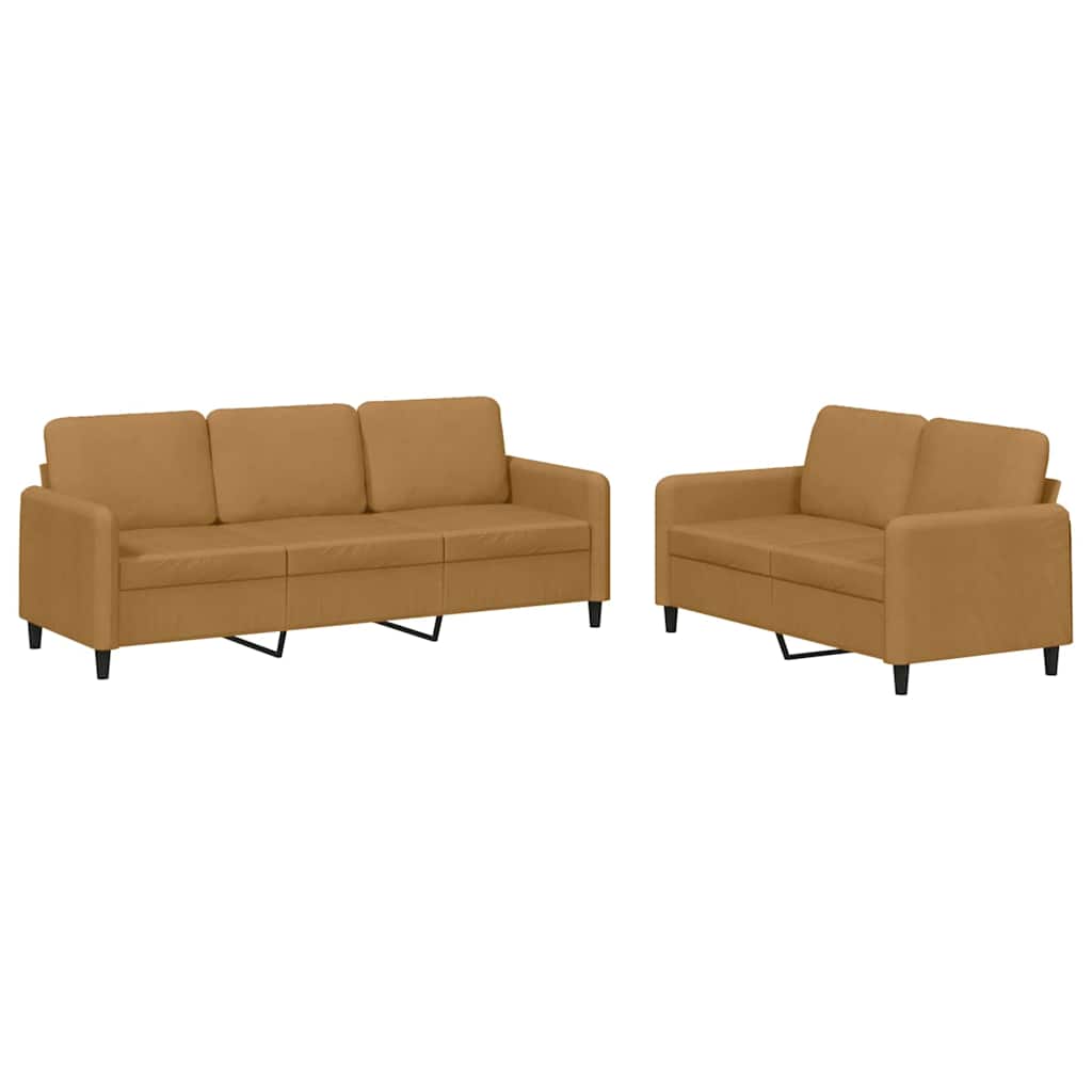 Ensemble de canapés 2 pcs marron velours - XIOS