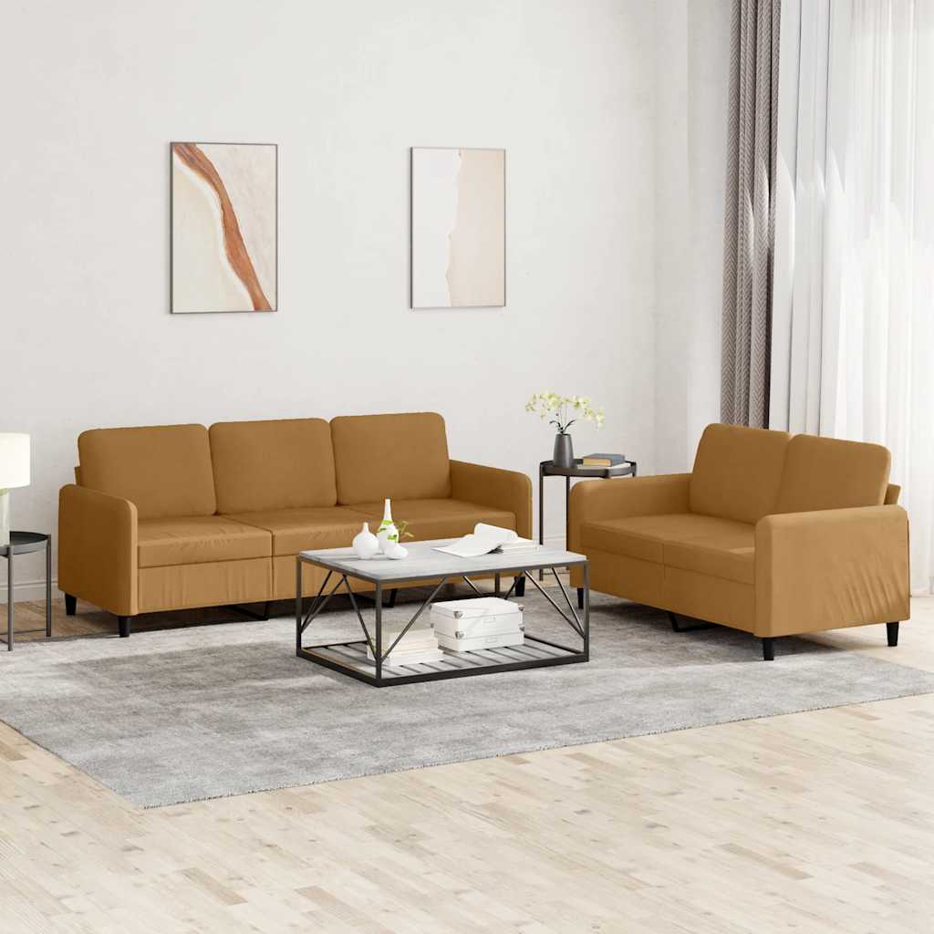 Ensemble de canapés 2 pcs marron velours - XIOS