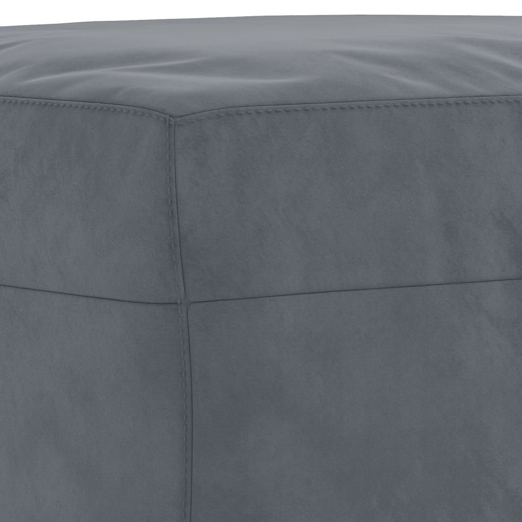 Ensemble de canapés 3 pcs avec coussins gris foncé velours - XIOS
