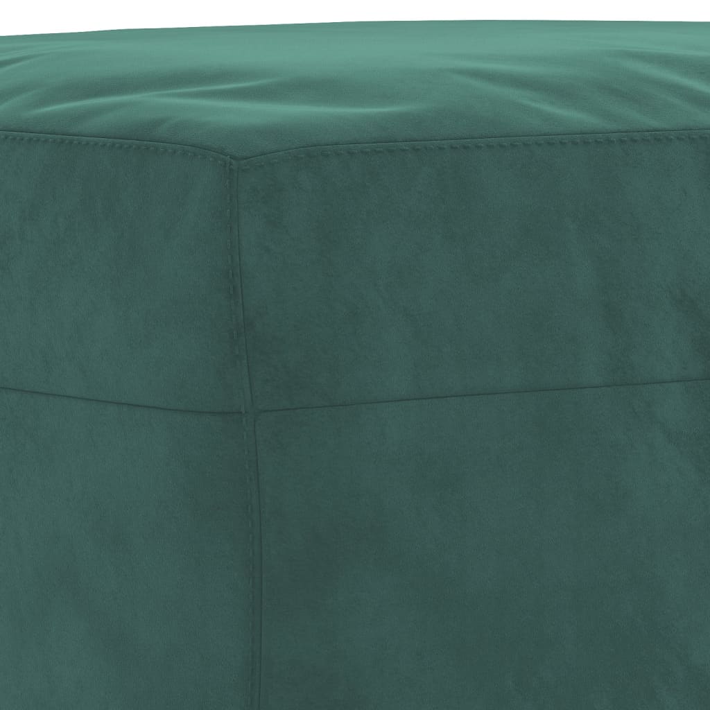 Ensemble de canapés 3 pcs avec coussins vert foncé velours - XIOS