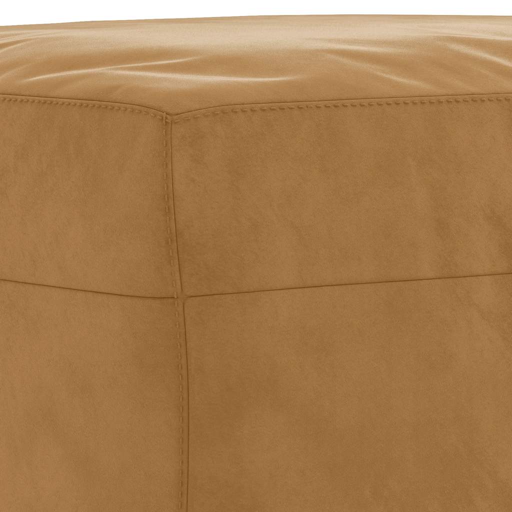 Ensemble de canapés 3 pcs avec coussins marron velours