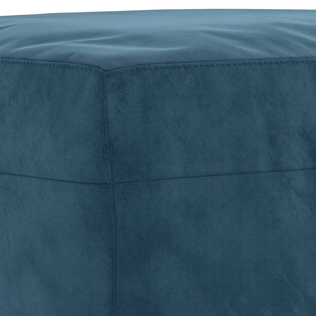 Ensemble de canapés 3 pcs avec coussins bleu velours