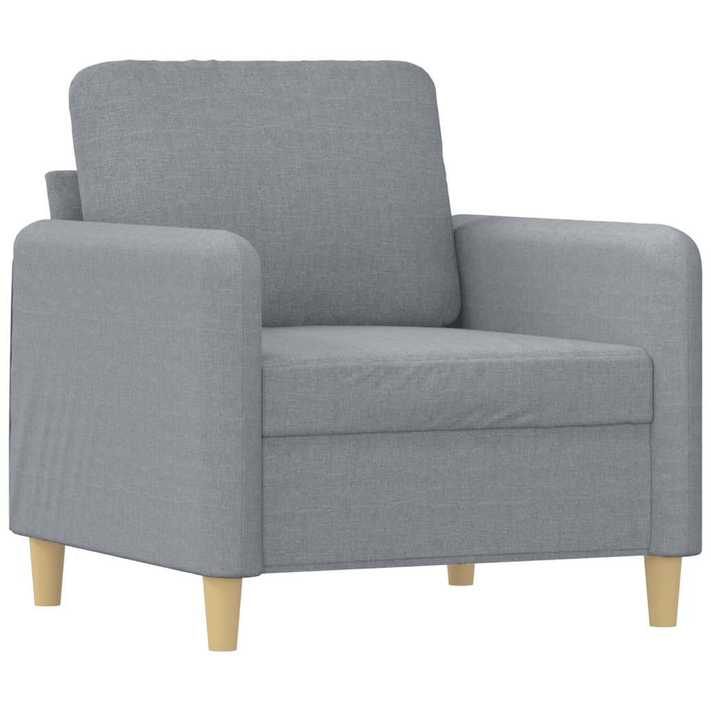 Ensemble de canapés 3 pcs avec coussins Gris clair Tissu - XIOS