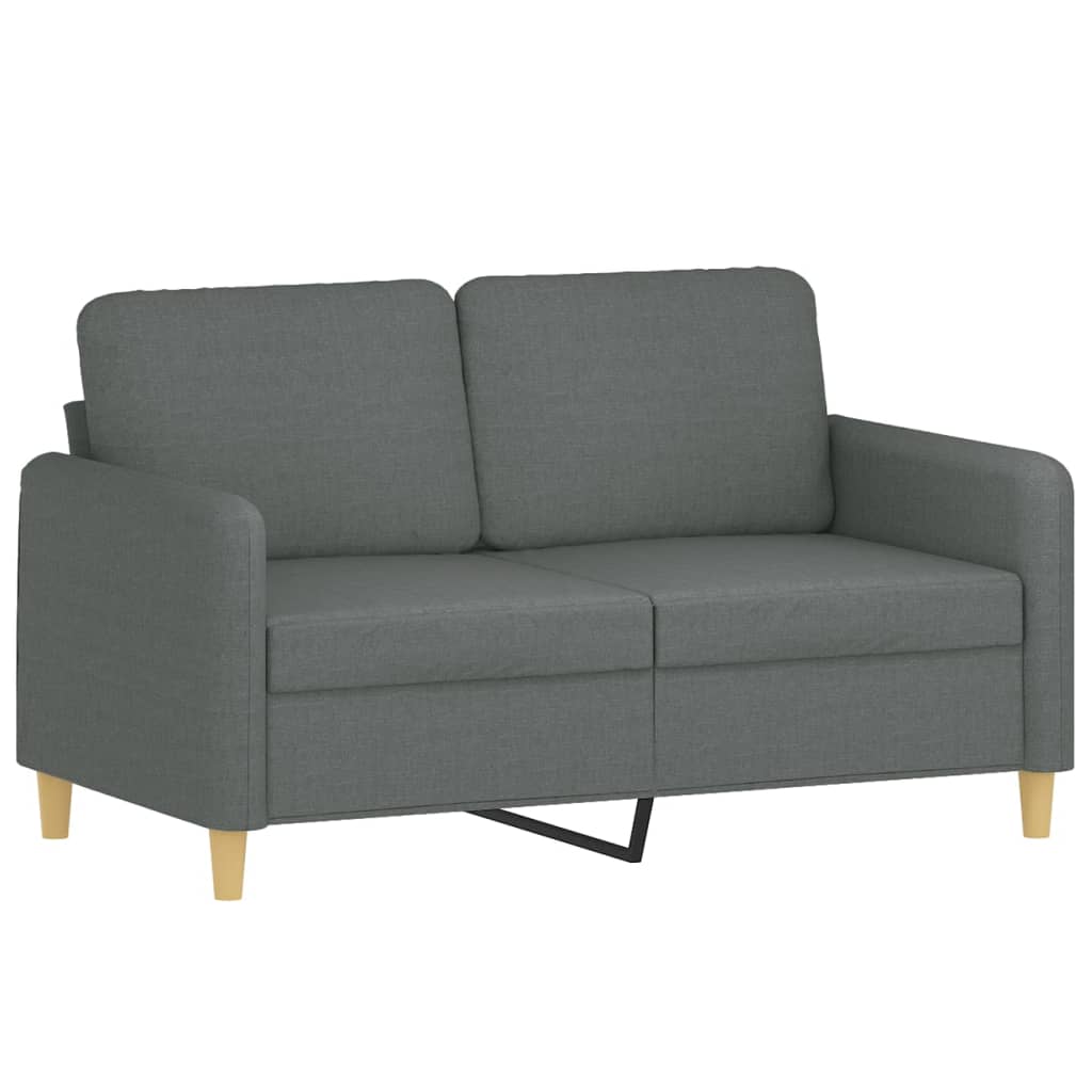 Ensemble de canapés 4 pcs avec coussins Gris foncé Tissu