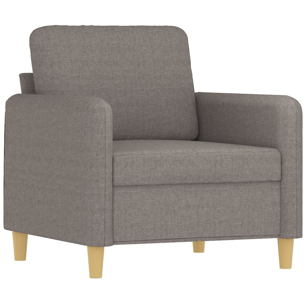 Ensemble de canapés 4 pcs avec coussins Taupe Tissu