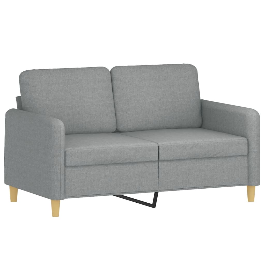 Ensemble de canapés 2 pcs avec coussins Gris clair Tissu - XIOS