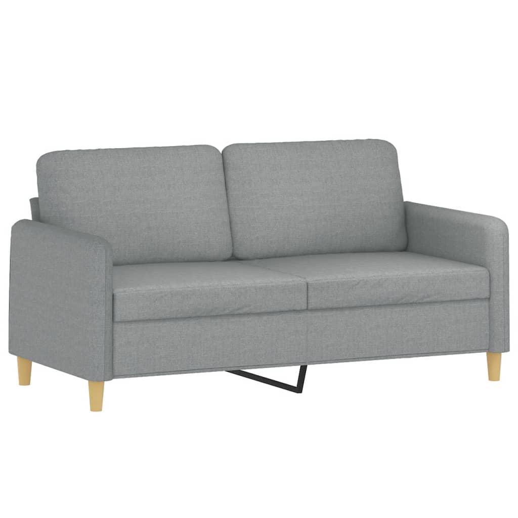 Ensemble de canapés 2 pcs avec coussins Gris clair Tissu - XIOS