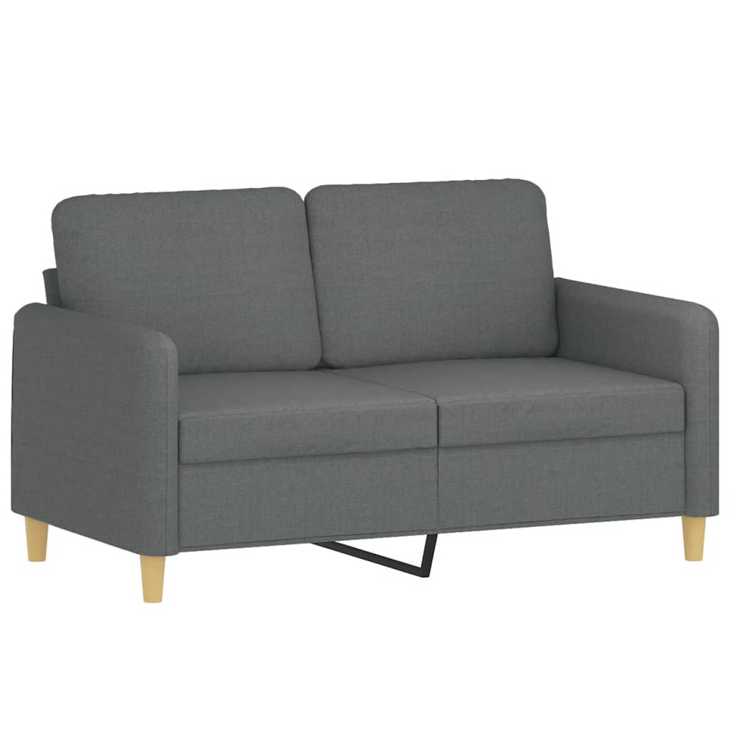 Ensemble de canapés 2 pcs avec coussins Gris foncé Tissu - XIOS