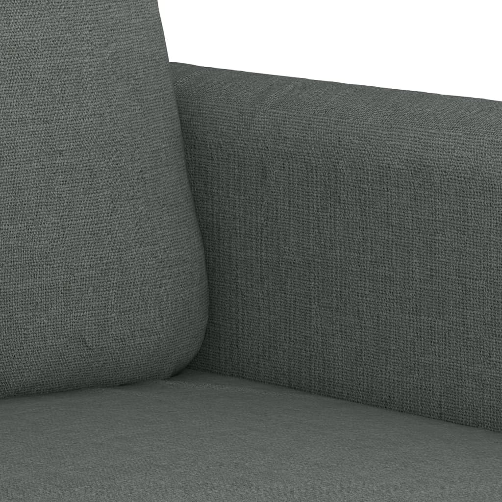Ensemble de canapés 2 pcs avec coussins Gris foncé Tissu - XIOS