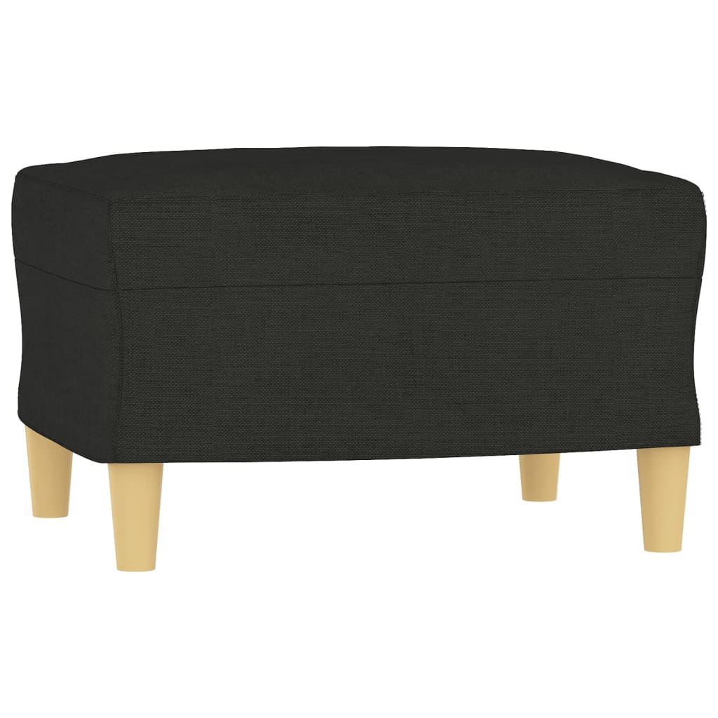 Ensemble de canapés 3 pcs avec coussins Noir Tissu - XIOS