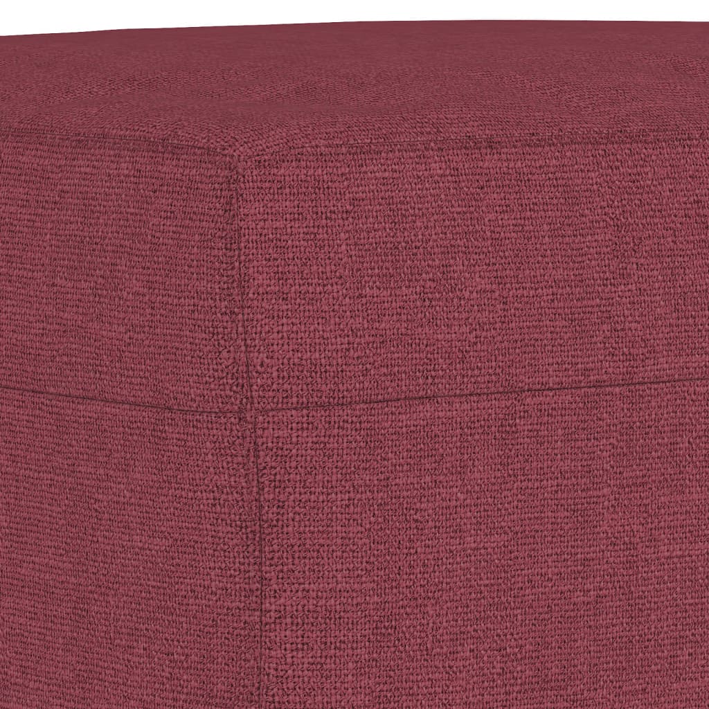 Ensemble de canapés 3 pcs avec coussins Rouge bordeaux Tissu - XIOS