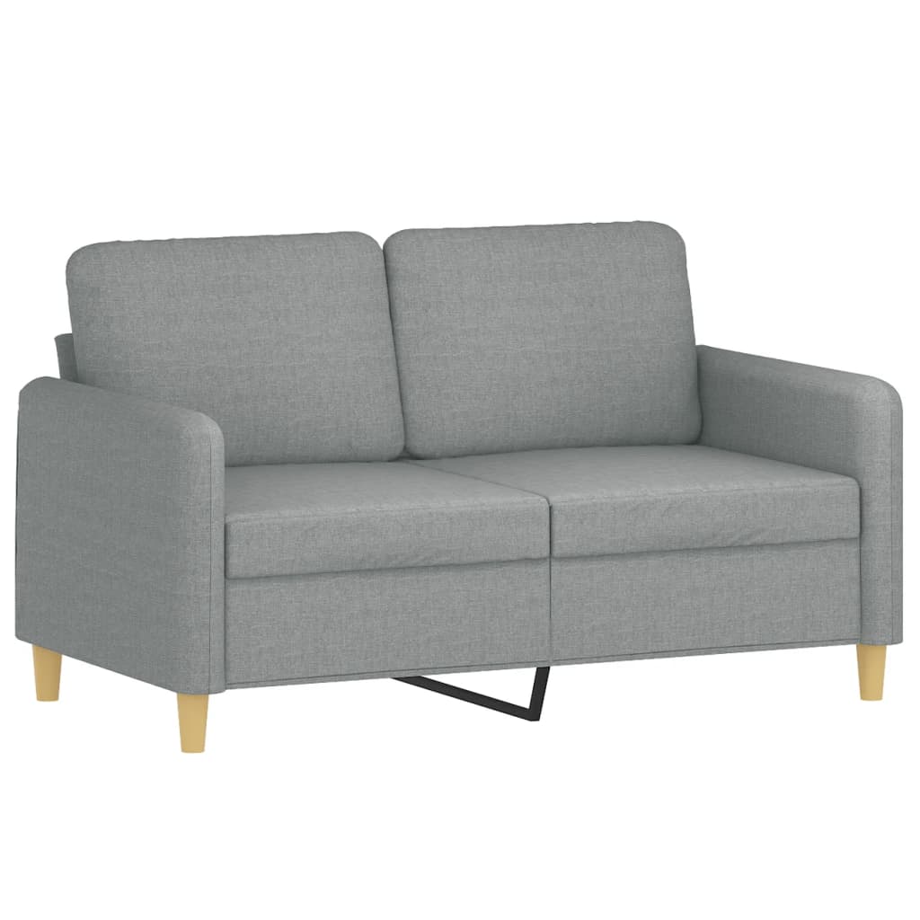 Ensemble de canapés 2 pcs coussins gris clair tissu - XIOS