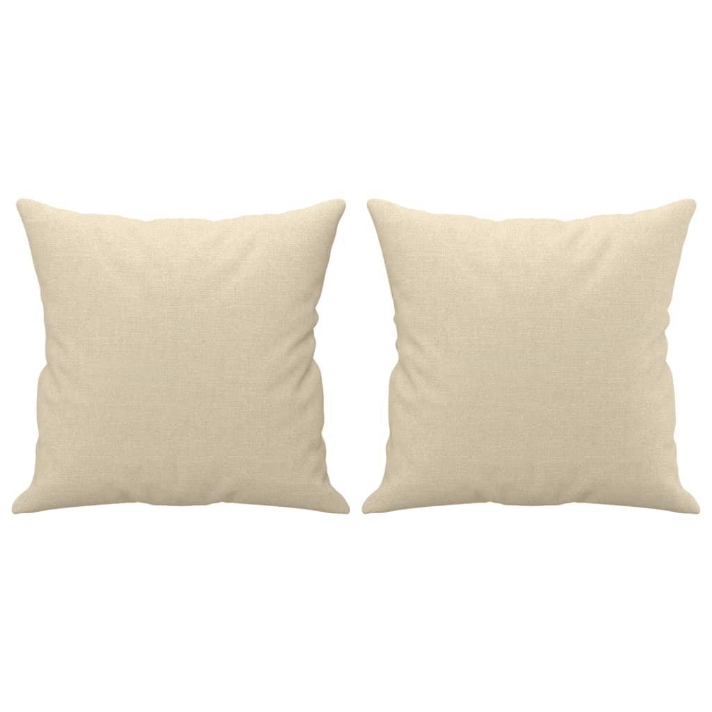 Ensemble de canapés 2 pcs avec coussins crème tissu - XIOS