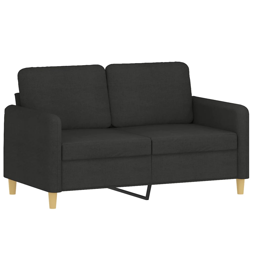Ensemble de canapés 2 pcs avec coussins noir tissu - XIOS