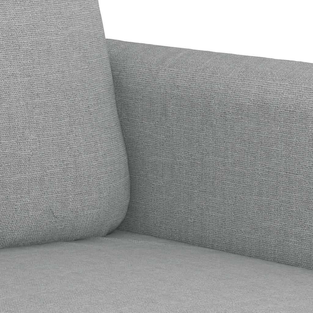 Ensemble de canapés 3 pcs coussins gris clair tissu
