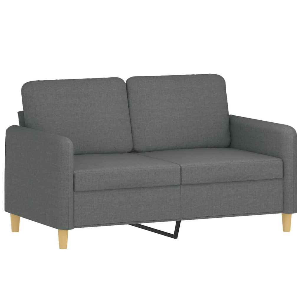 Ensemble de canapés 3 pcs coussins gris foncé tissu - XIOS