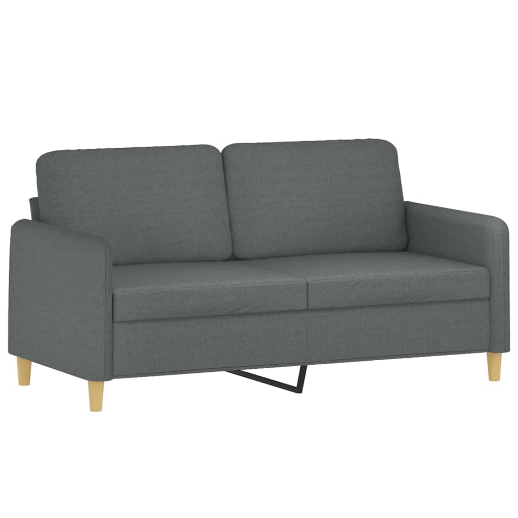 Ensemble de canapés 3 pcs coussins gris foncé tissu - XIOS