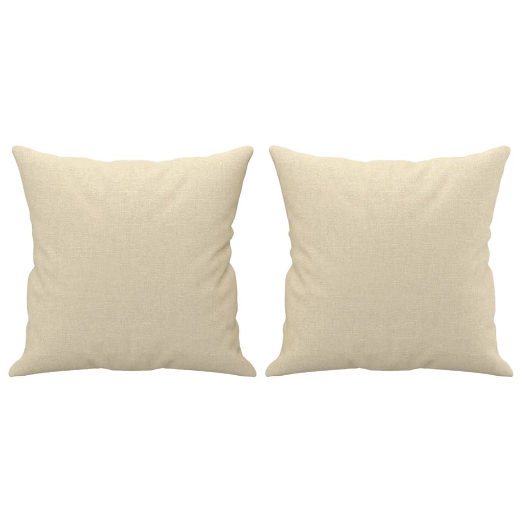 Ensemble de canapés 3 pcs avec coussins crème tissu - XIOS