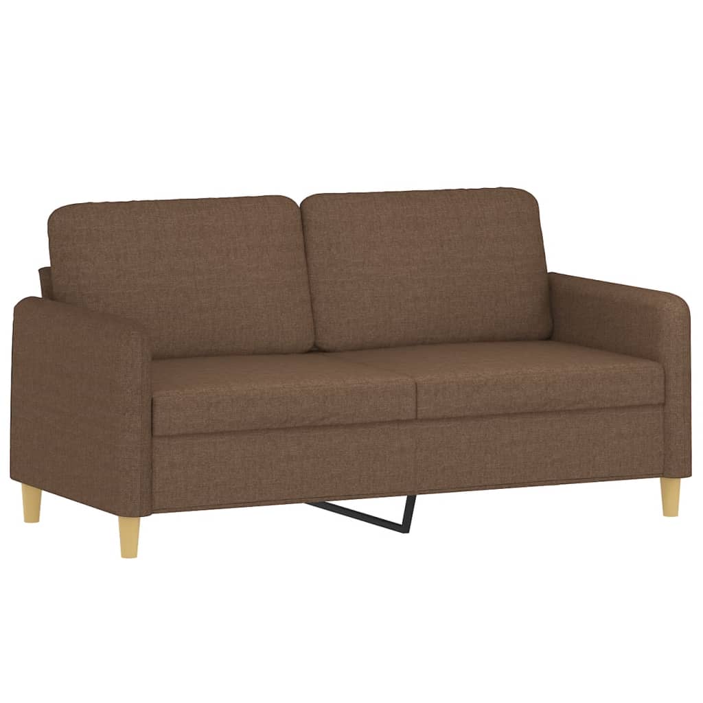 Ensemble de canapés 3 pcs avec coussins marron tissu - XIOS