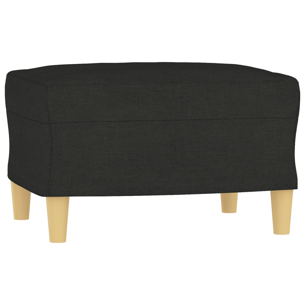 Ensemble de canapés 3 pcs avec coussins noir tissu - XIOS