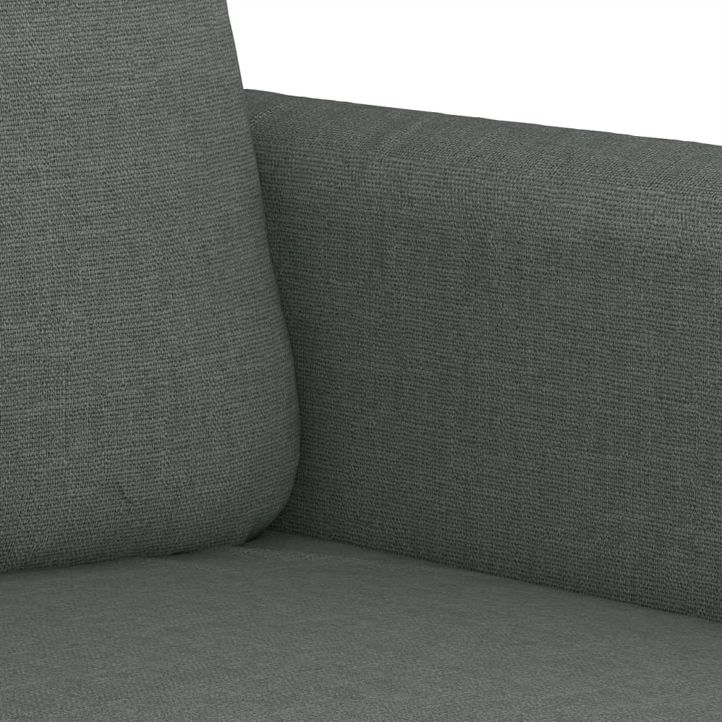 Ensemble de canapés 2 pcs avec coussins Gris foncé Tissu - XIOS