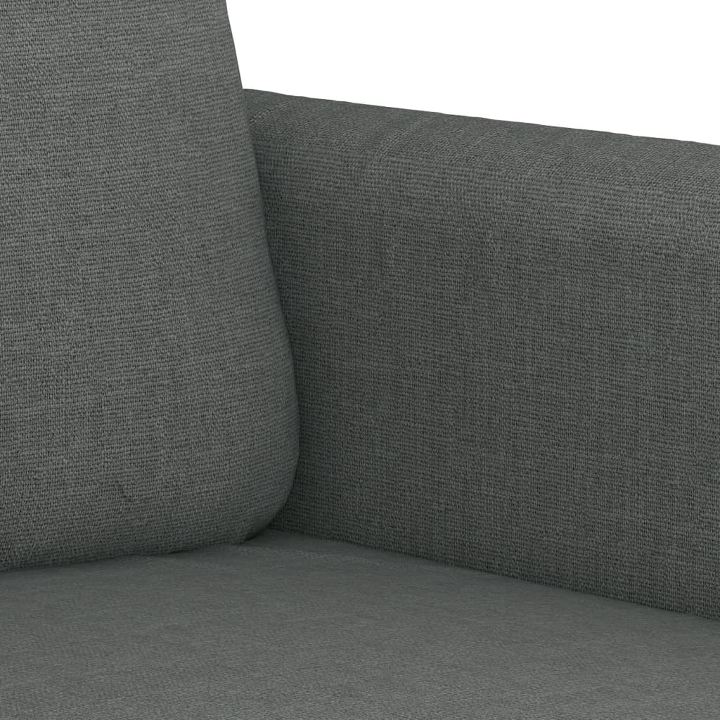Ensemble de canapés 3 pcs avec coussins Gris foncé Tissu - XIOS