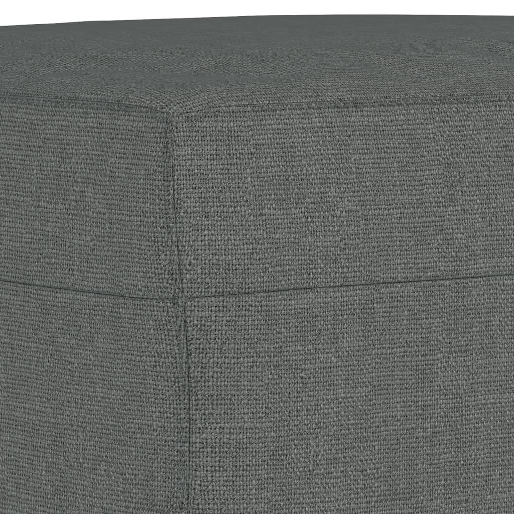 Ensemble de canapés 3 pcs avec coussins Gris foncé Tissu - XIOS