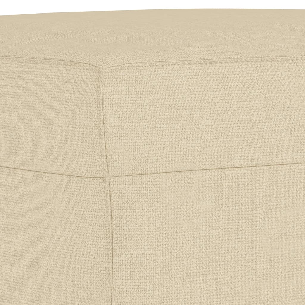 Ensemble de canapés 3 pcs avec coussins Crème Tissu