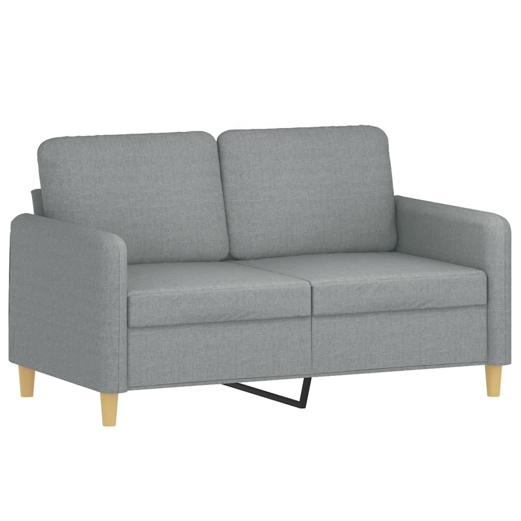 Ensemble de canapés 2 pcs coussins gris clair tissu - XIOS