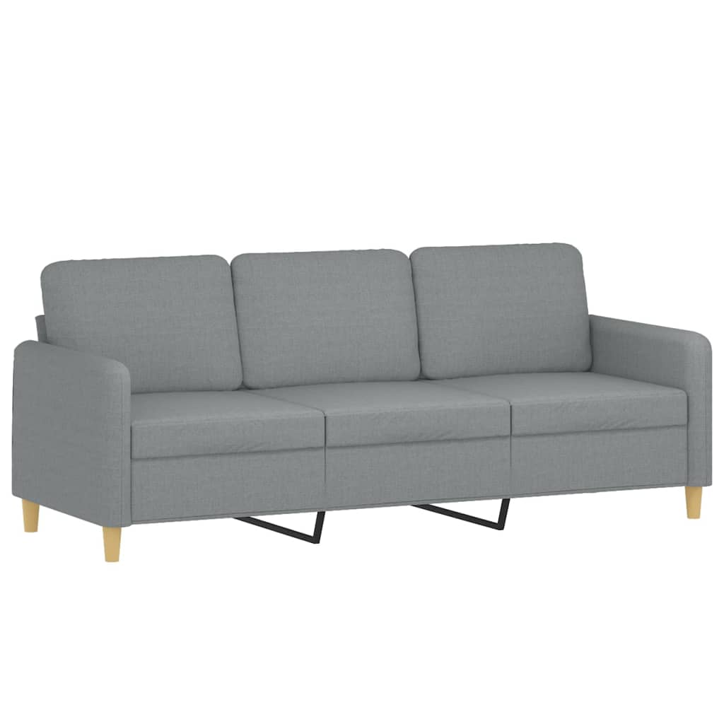 Ensemble de canapés 2 pcs coussins gris clair tissu - XIOS