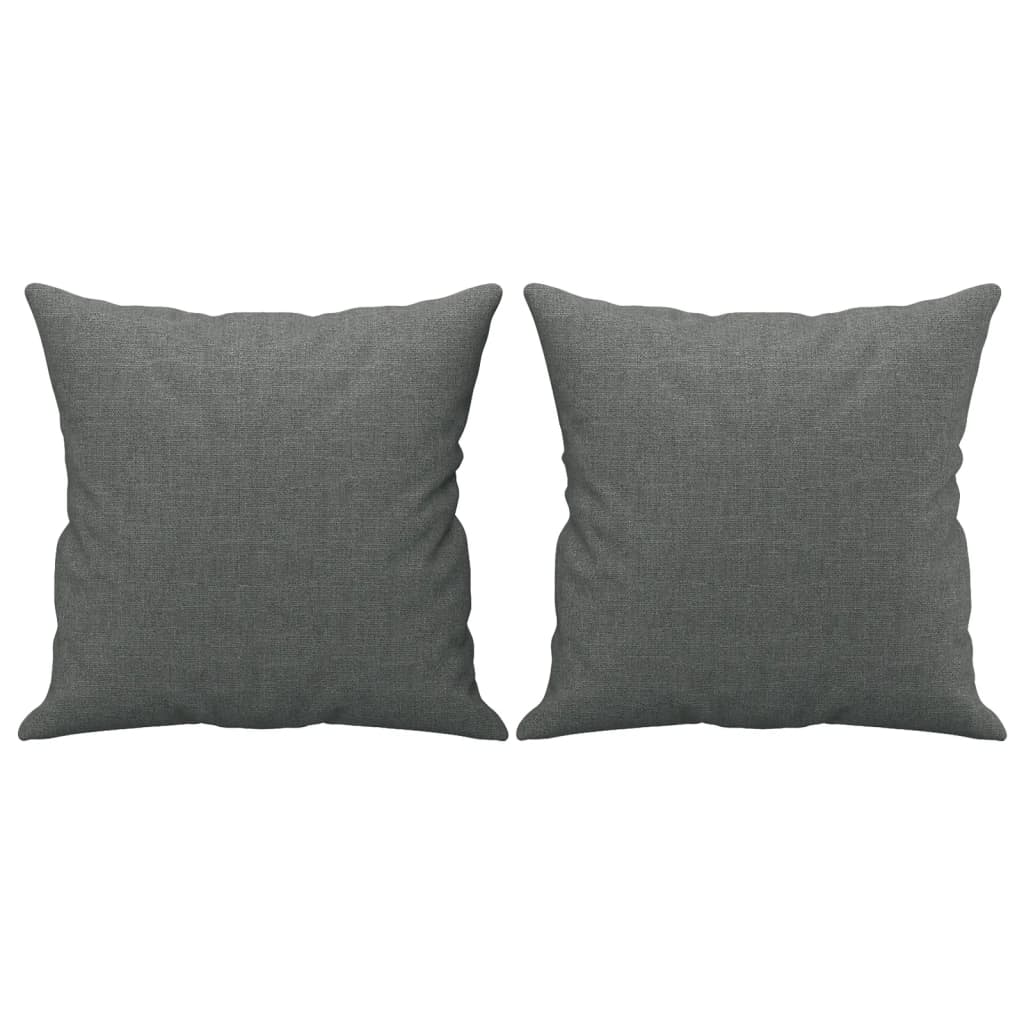 Ensemble de canapés 2 pcs coussins gris foncé tissu - XIOS
