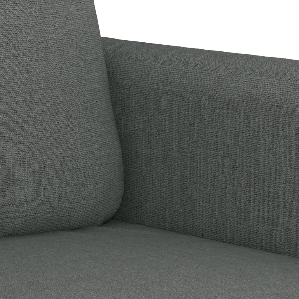 Ensemble de canapés 2 pcs coussins gris foncé tissu - XIOS