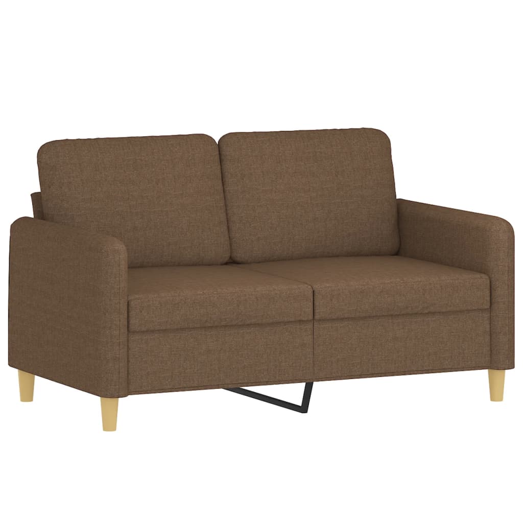 Ensemble de canapés 2 pcs avec coussins marron tissu - XIOS