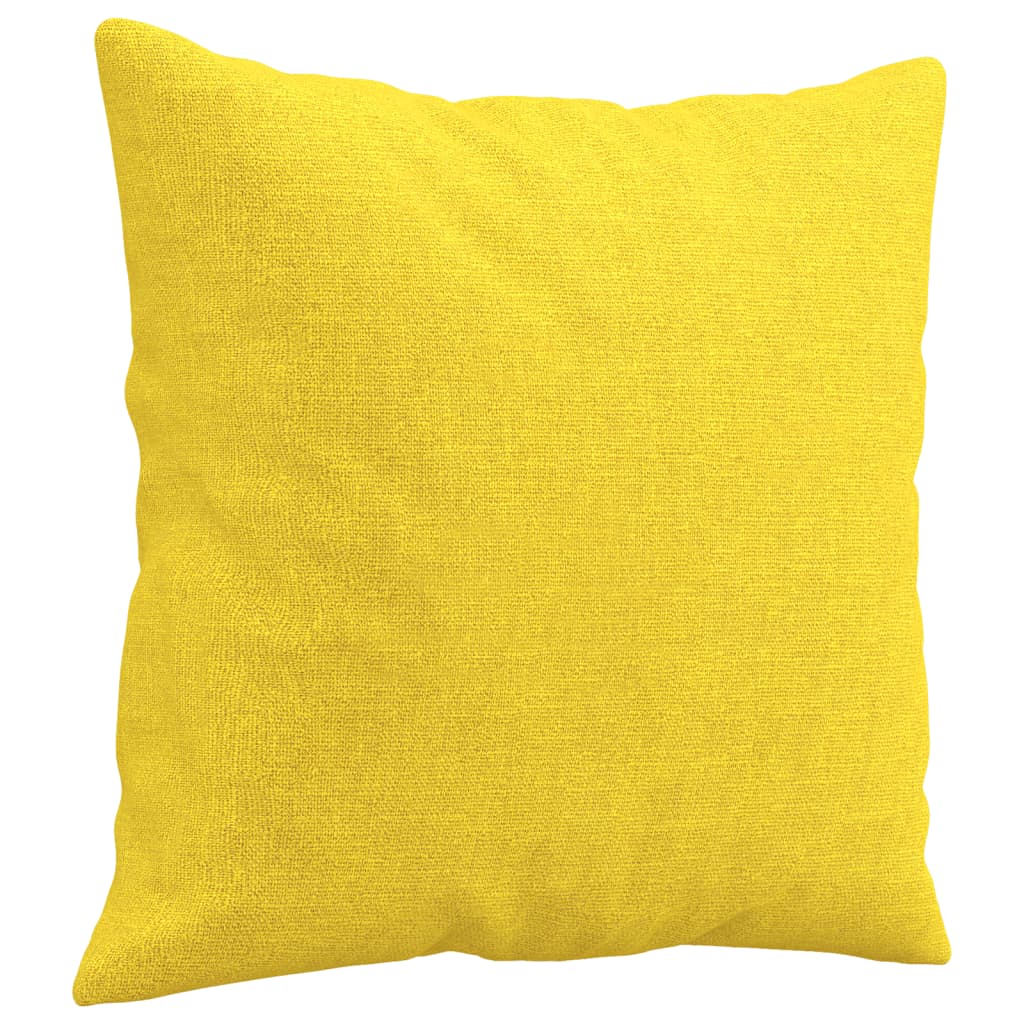 Ensemble de canapés 2 pcs avec coussins jaune clair tissu - XIOS