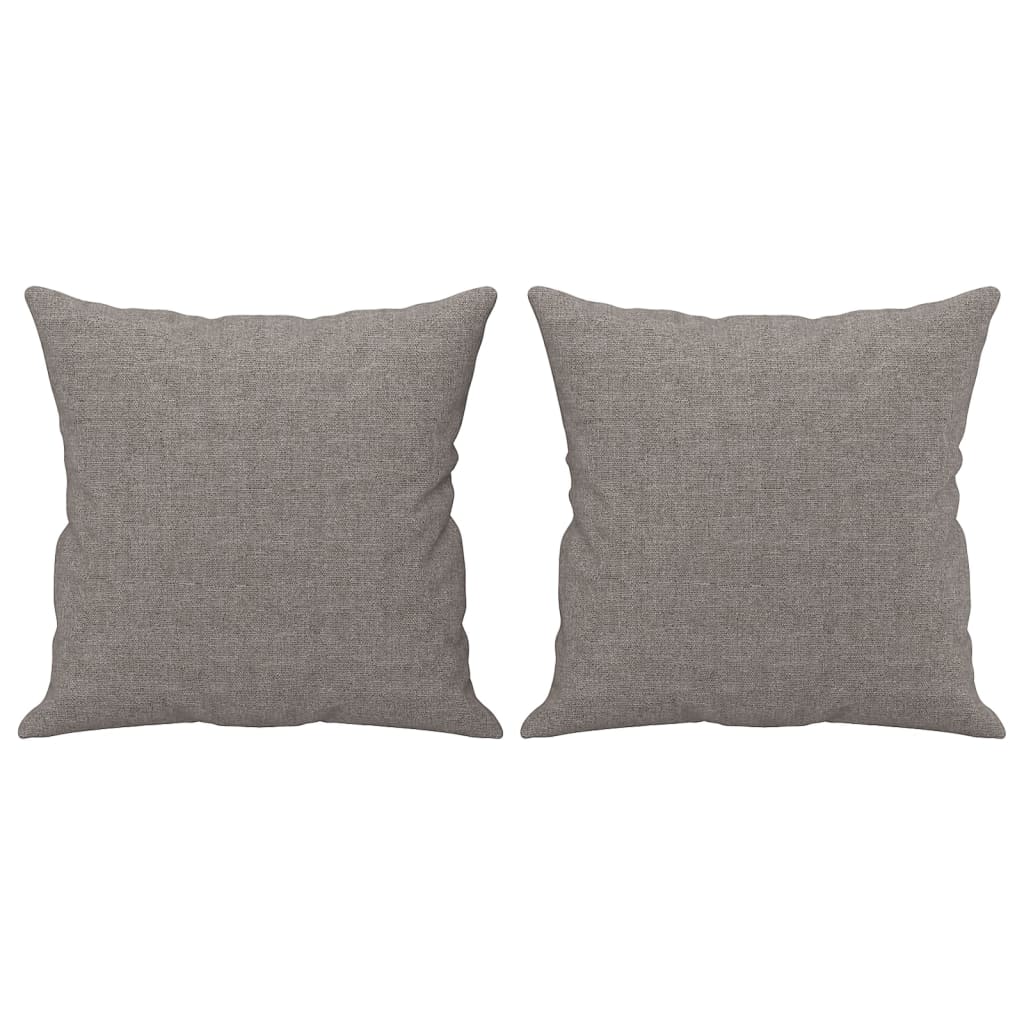 Ensemble de canapés 2 pcs avec coussins taupe tissu