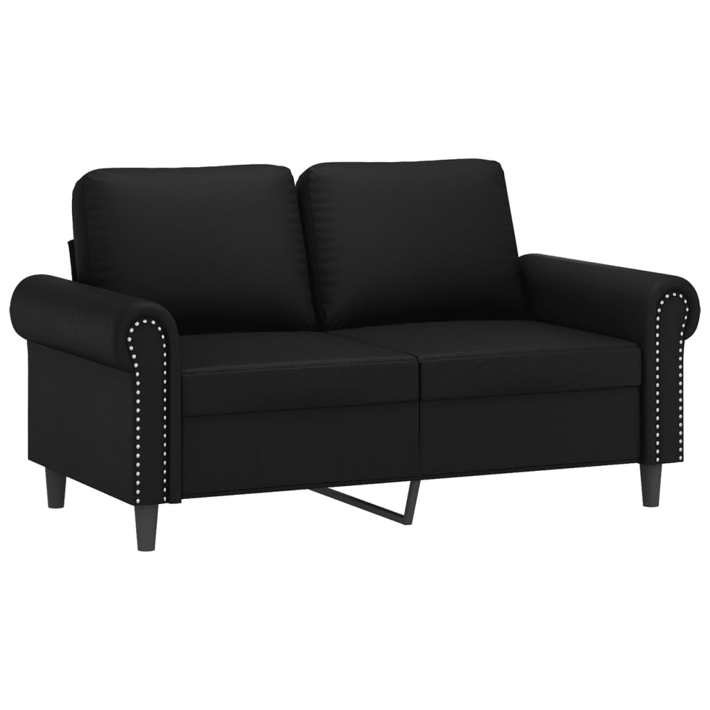 Ensemble de canapés 2 pcs avec coussins Noir Similicuir - XIOS