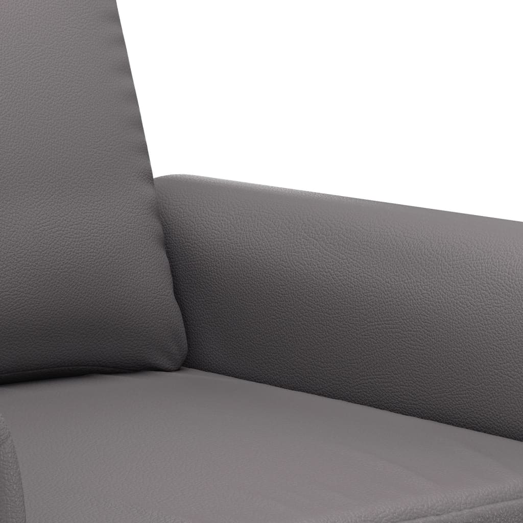 Ensemble de canapés 2 pcs avec coussins Gris Similicuir - XIOS