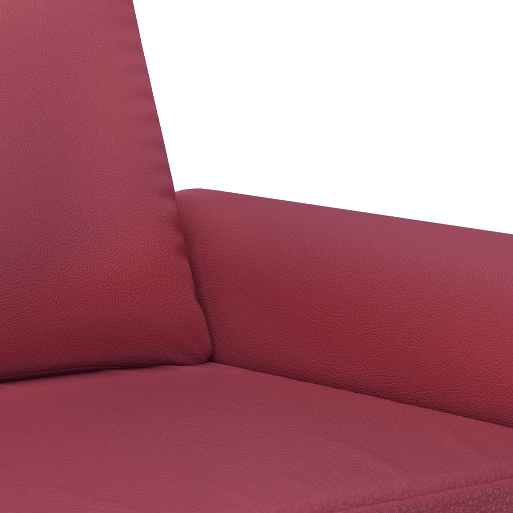 Ensemble de canapés 2 pcs et coussins Rouge bordeaux Similicuir - XIOS